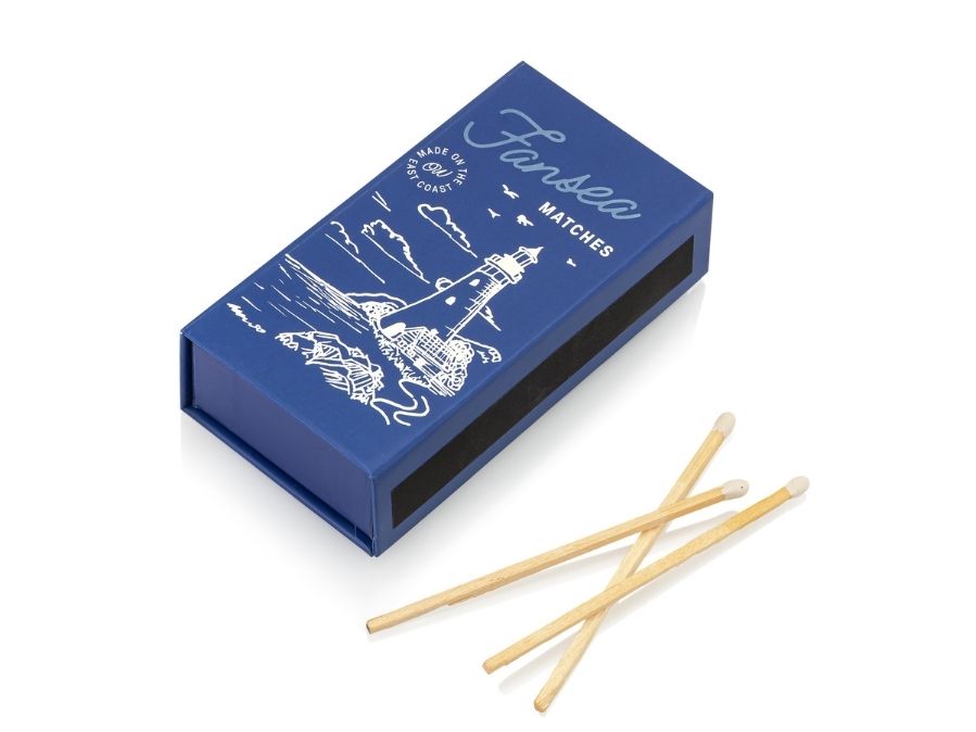 Fansea™ Matches | Blue Keepsake Matchbox – Old Whaling Company