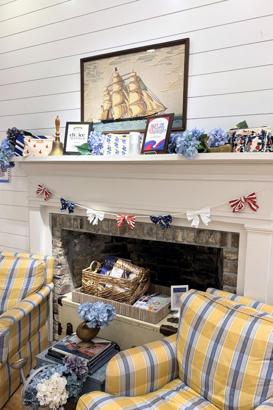 Fireplace in Old Whaling Co. King Street retail store