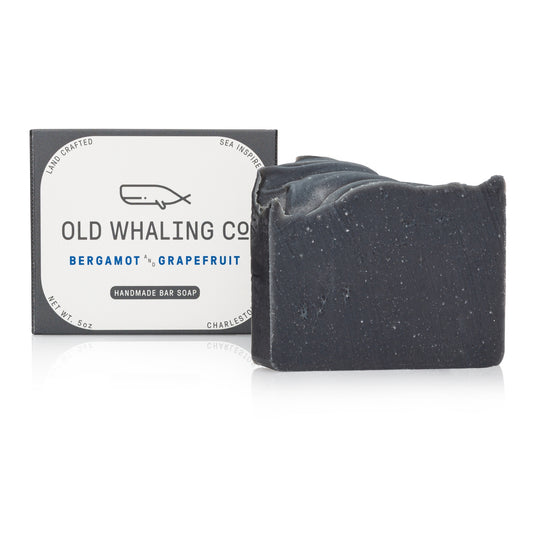 Bergamot & Grapefruit Bar Soap and packaging on white background