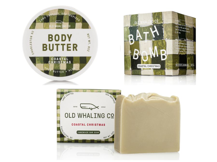 Coastal Christmas® Bath Bundle with Bath Bomb, Bar Soap, and 8oz Body Butter