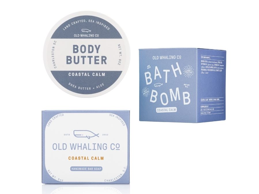 Coastal Calm® bar soap, bath bomb, and body butter bundle