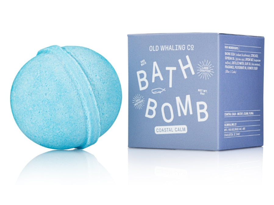 Old Whaling company coastal calm bath bomb handmade in Charleston, South Carolina