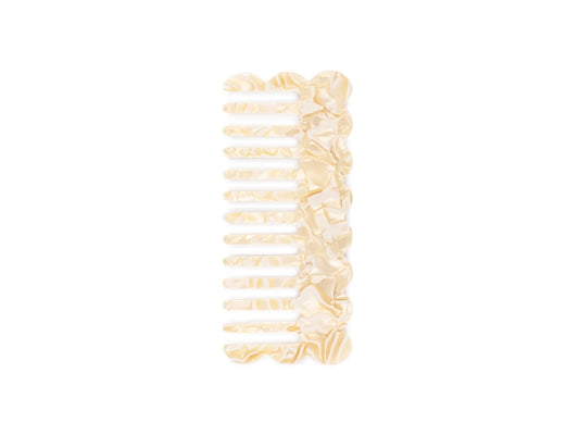 Acetate cream hair comb