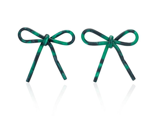 St. Armand's Emerald Green Bow Earrings