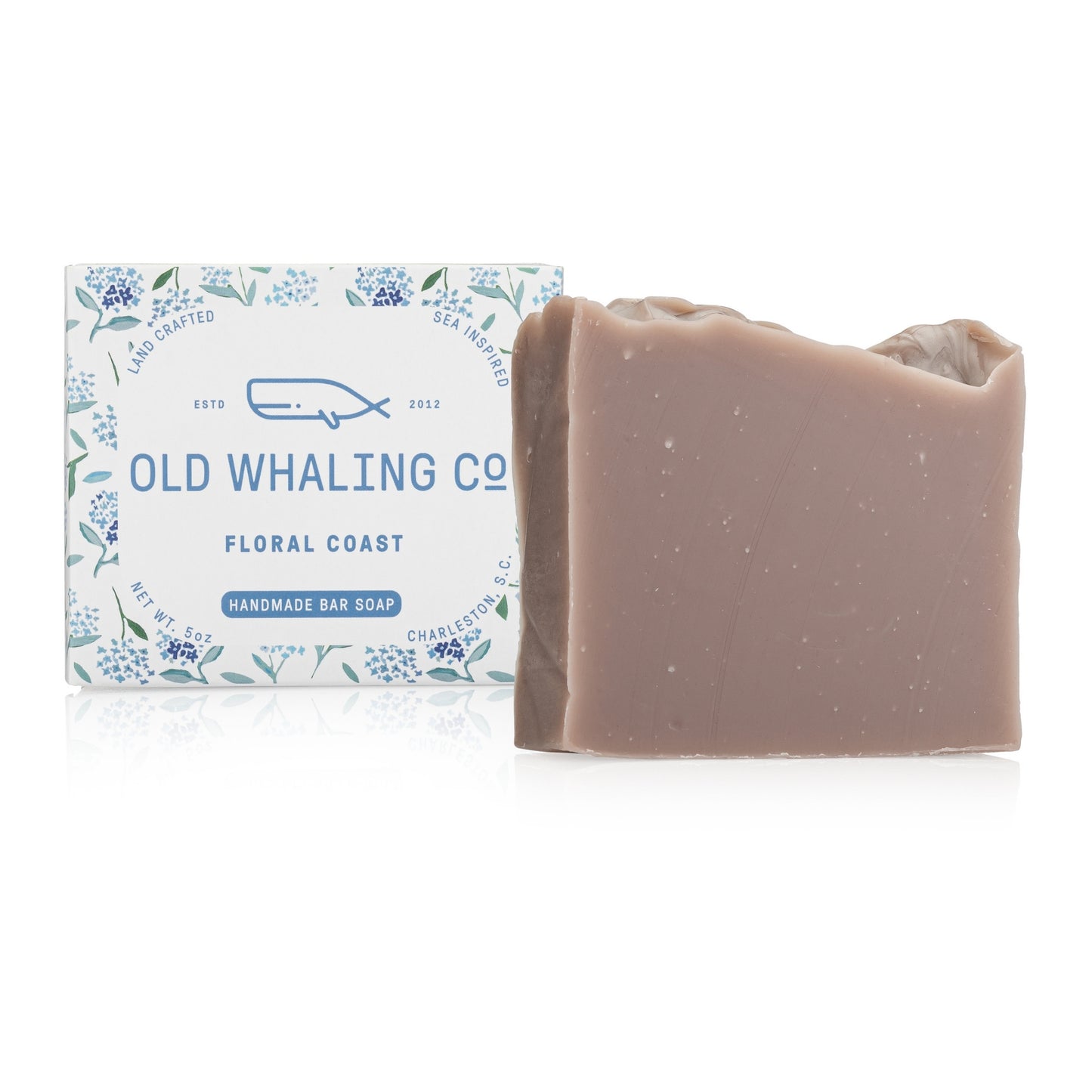 Floral Coast Soap and packaging on white background