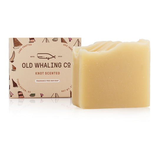 Knot Scented Bar Soap and packaging on white background