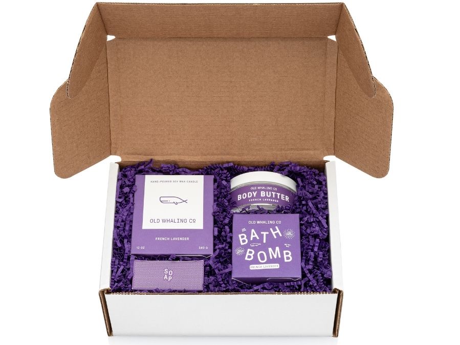 Old Whaling Company Lavender Gift Box handmade in Charleston, SC