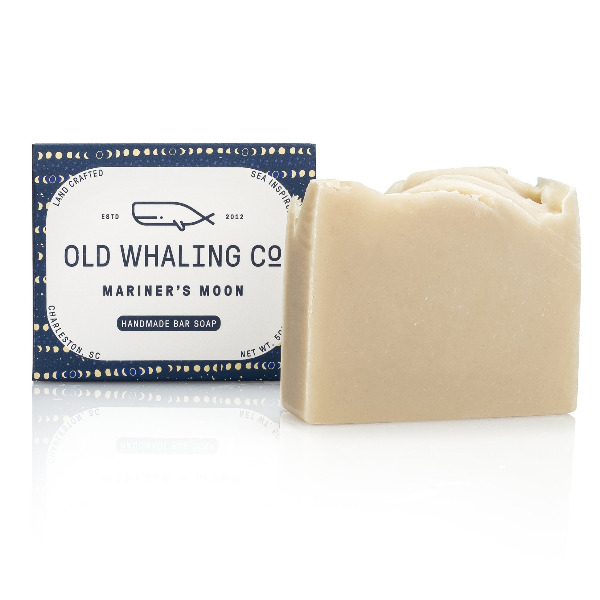 Mariner's Moon Bar Soap and packaging on white background