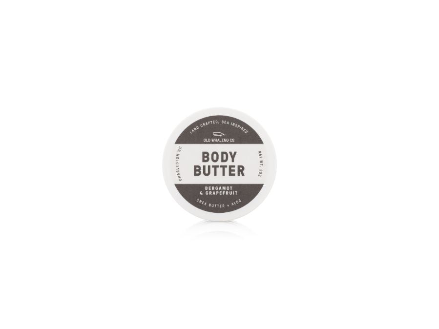 Old Whaling Co Bergamot & Grapefruit Travel Size Body Butter handmade in Charleston, South Carolina