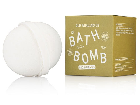 Old Whaling Co Coconut Milk Bath Bomb handmade in Charleston, South Carolina