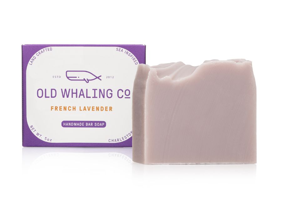 Old Whaling Co French Lavender Scented Bar Soap handmade in Charleston, South Carolina