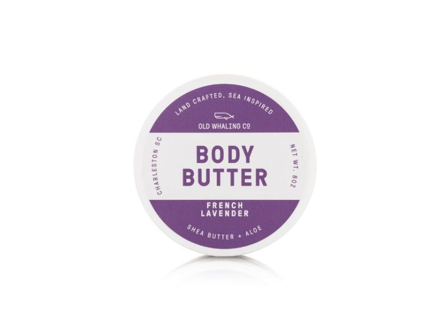 Old Whaling Co French Lavender Body Butter handmade in Charleston, South Carolina