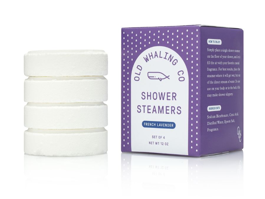 Old Whaling Co French Lavender Shower Steamers set of four handmade in Charleston, South Carolina