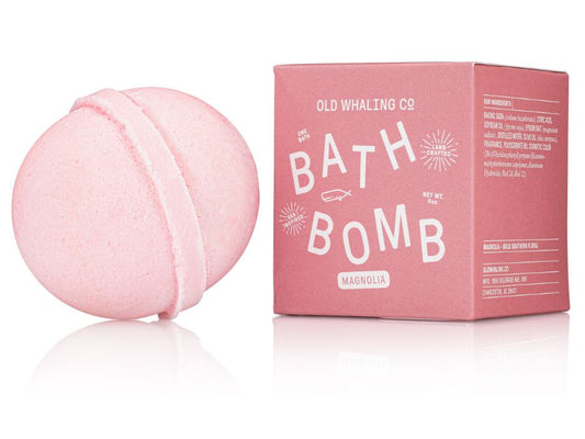 Old Whaling Co Magnolia Bath Bomb handmade in Charleston, South Carolina