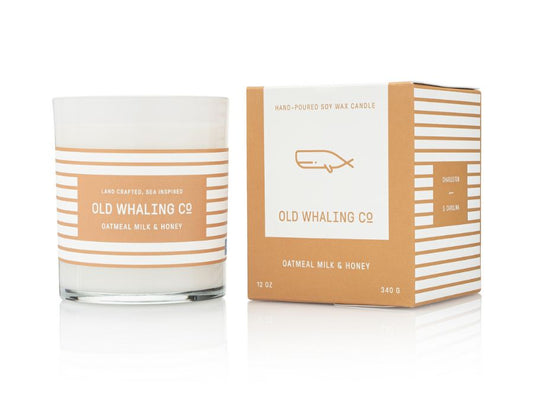 Old Whaling Co Oatmeal Milk & Honey Soy Wax Candle handmade in Charleston, South Carolina