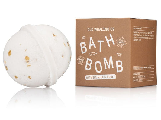 Old Whaling Co Oatmeal Milk & Honey Bath Bomb handmade in Charleston, South Carolina