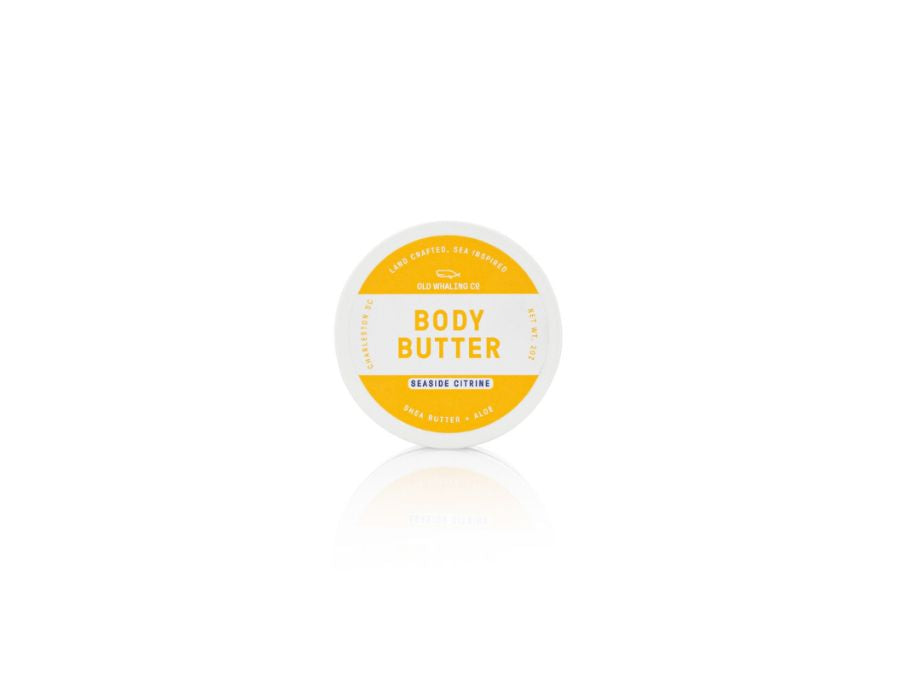 Old Whaling Co Seaside Citrine Travel Size Body Butter handmade in Charleston, South Carolina