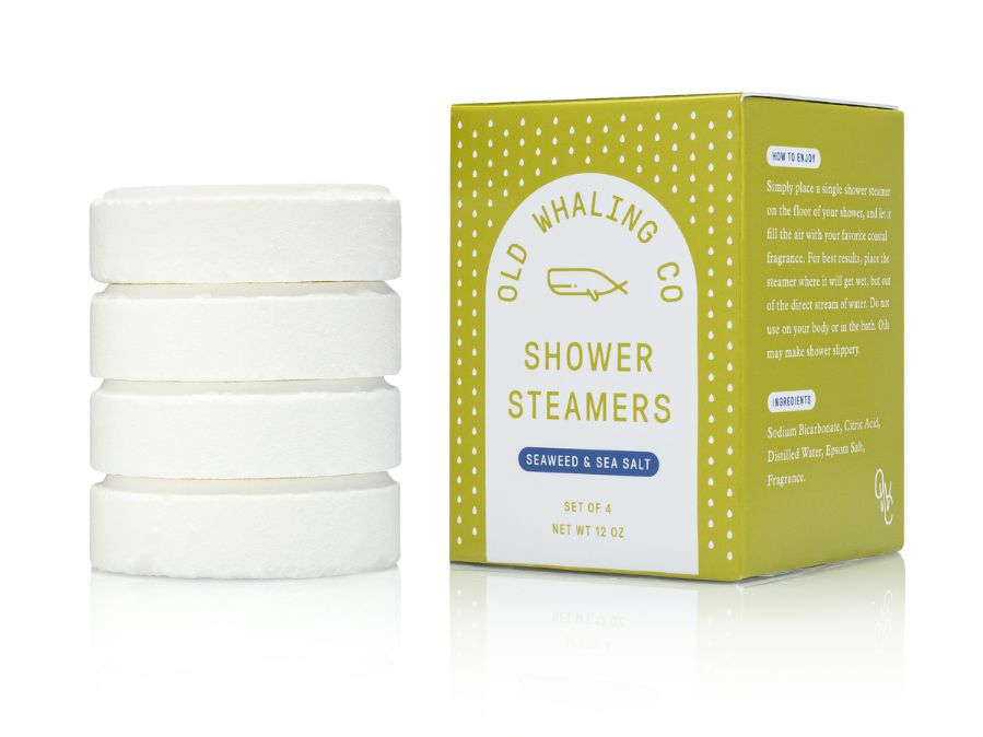 Old Whaling Co Seaweed and Sea Salt Shower Steamers set of four handmade in Charleston, South Carolina
