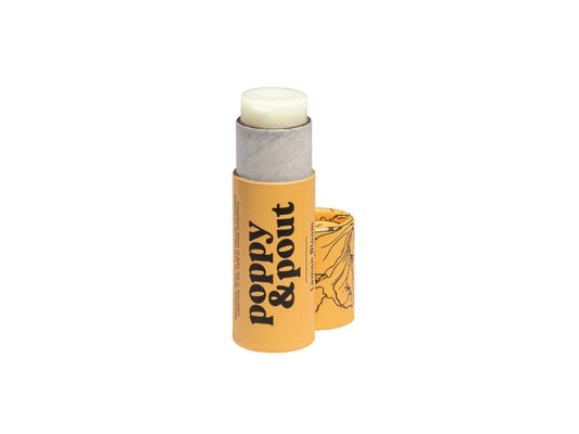 Poppy & Pout Lemon Bloom lip balm handmade in Idaho Falls, ID