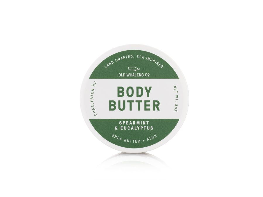 Old Whaling Co Spearmint & Eucalyptus Body Butter handmade in Charleston, South Carolina