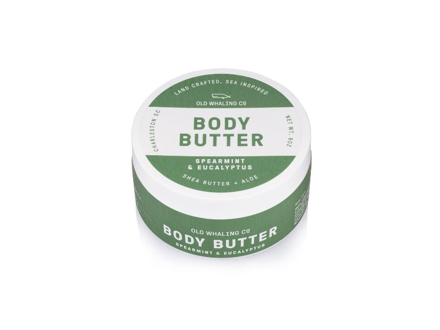 Old Whaling Co Spearmint & Eucalyptus Body Butter handmade in Charleston, South Carolina