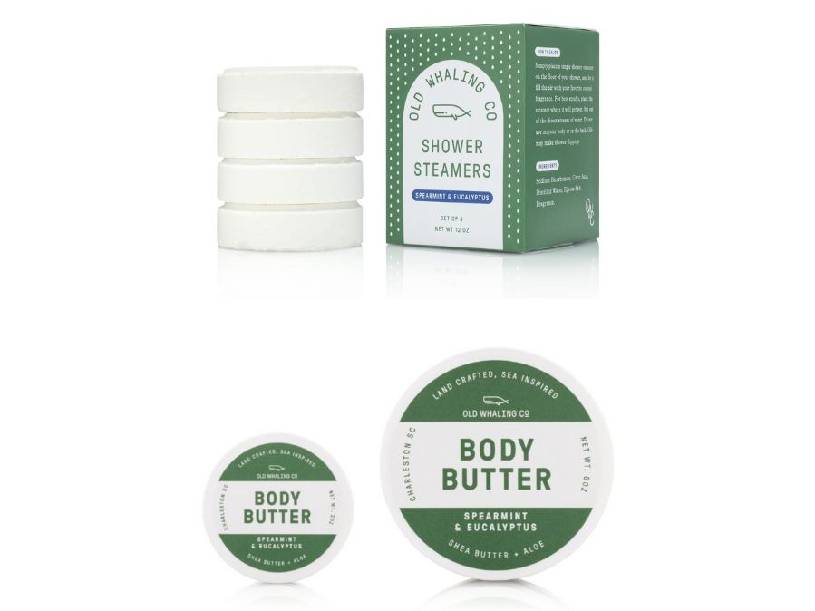 Spearmint & Eucalyptus Shower Bundle with Shower Steamers and Body Butter in 8oz and travel size