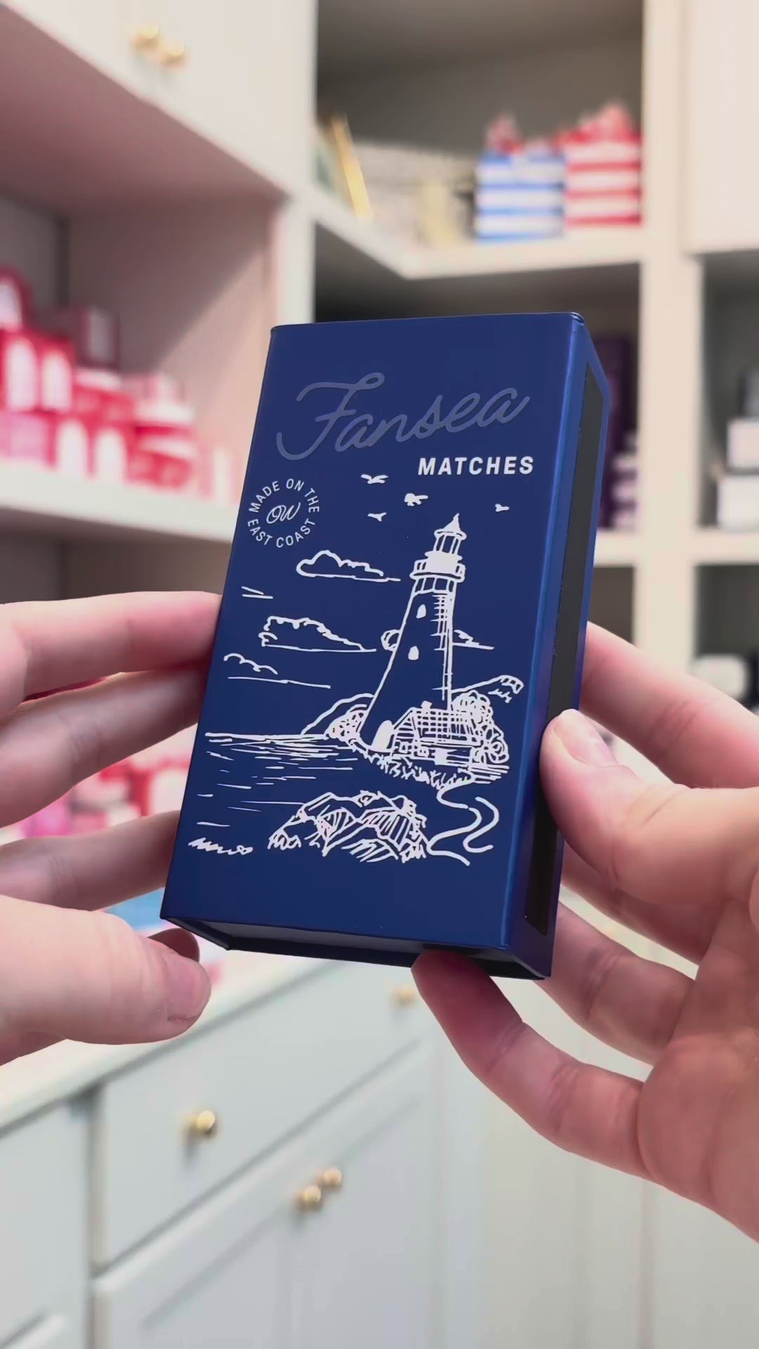 Fansea™ Matches | Blue Keepsake Matchbox – Old Whaling Company
