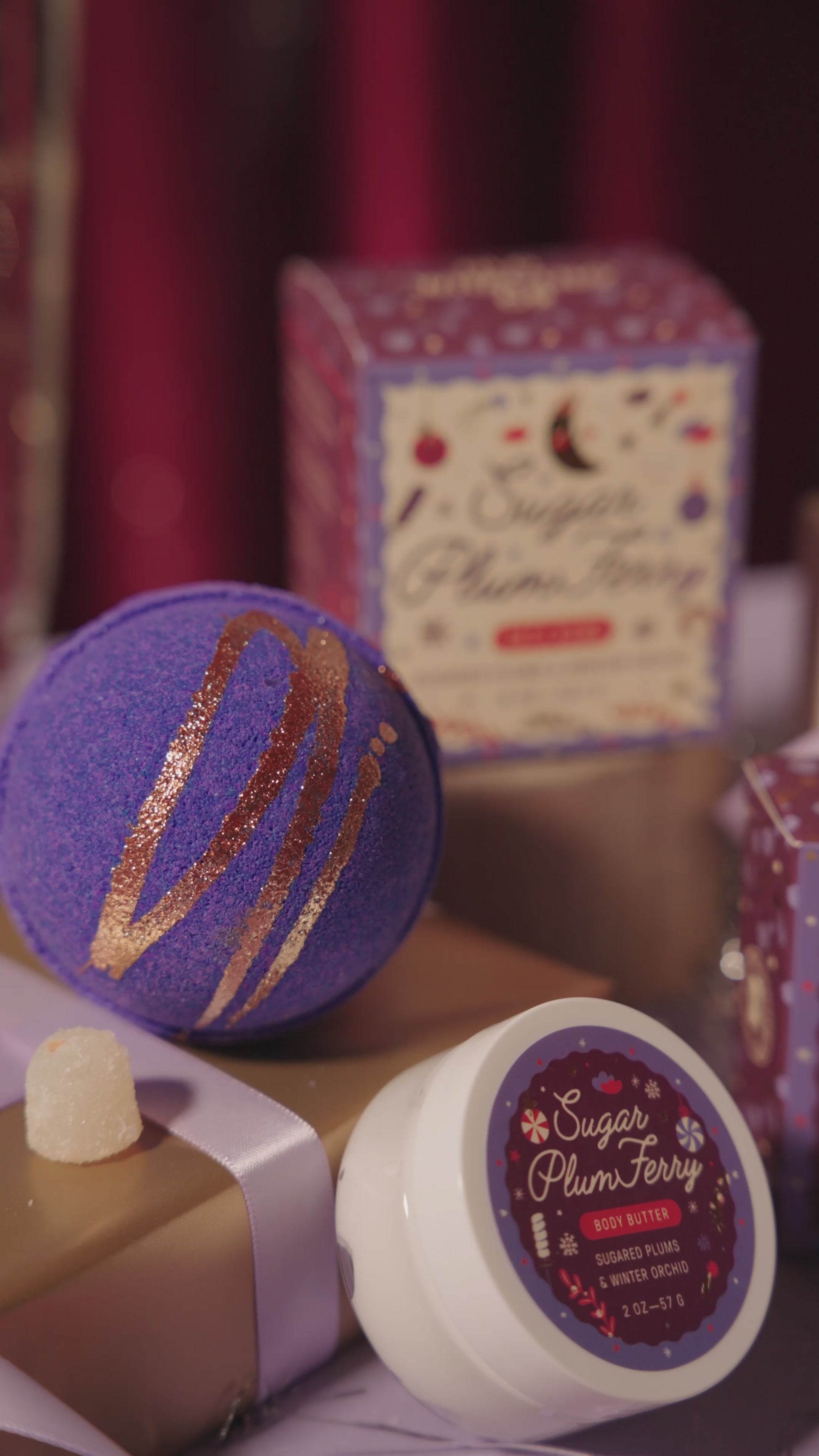 Sugar Plum Ferry Holiday collection up close 