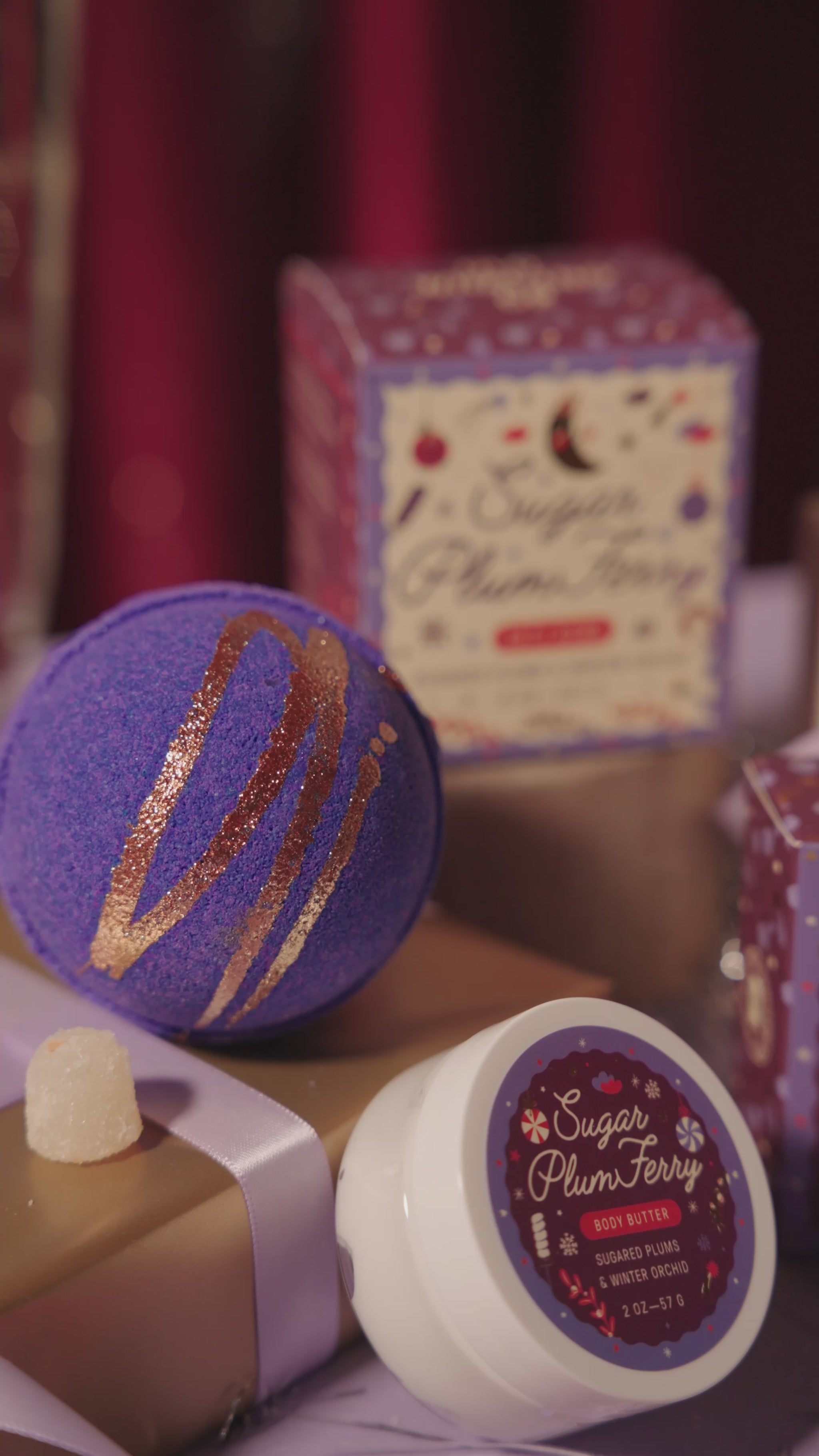 Sugar Plum Ferry Holiday collection up close 